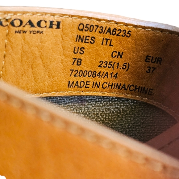 EUC | Coach New York | Sandal Ankle Strap Thong | INES ITL | Size: 7B - Picture 5 of 12